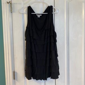 3x Black Liz Claiborne ruffled top NWT